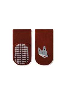5 Pairs Kids Anti-Slip Floor Socks With Cute Cartoon Animal Patterns, Soft & Comfortable Baby Socks, All Season - Multicolor - View 6