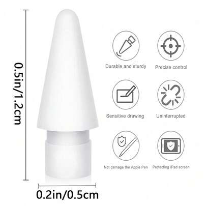 3/6/9pcs Pointes de rechange compatibles avec Apple Pencil 1ère/2ème génération, compatibles avec les pointes de crayon iPad Pro 1ère/2ème génération