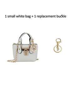 Mini Keychain Storage Bag, New Personalized Crossbody Handheld Small Square Bag Portable Small Coin Purse & Earphone Case, Hand-Carried Shoulder Crossbody Bag, Bag Charm Accessory, Fashion Versatile Mini Simple Cute Small Wallet, Creative Coin Purse Keychain Bag, Mini Version Bag, Pocket Wallet, Fashionable & Fun, Suitable For Shopping, Commuting, School, Office Workers, Travel Enthusiasts. - Multicolor - View 16