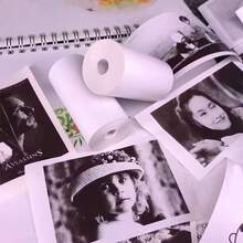 6/12/16/21/25/32 Rouleaux de papier thermique pour appareil photo pour enfants, papier de rechange pour appareil photo pour enfants, rouleau de papier pour appareil photo pour enfants, papier pour appareil photo pour enfants, papier sans encre - facile à remplacer - Ensemble - Voir 3