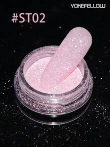 YOKEFELLOW Holographic Candy Nail Glitter Reflective Fine Shimmer Gel Nail Polish Powder Pigment Diamond-Like Nail Glitter DIY Supplies - Multicolor - View 14