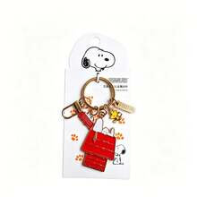 Snoopy Charlie Metal Keychain, Cute Couple Backpack Keychain, Men/Women Car Key Chain Accessory, Toy Birthday Gift - Multicolor - View 4