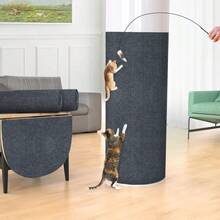1件自黏式可裁剪貓抓墊，防抓家具保護貼，室內貓抓墊，沙發角落保護貼，貓樹與抓板替換地毯，強力自黏，可自由裁剪用於沙發、牆面、椅子 - 灰色 - 查看 26