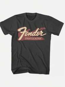 Versatile And Universally Flattering, This Fender Stratocaster Guitar Mens T Shirt Creates A Refined And Stylish Look With An Amazing Fit! ! - màu đen - Xem 7