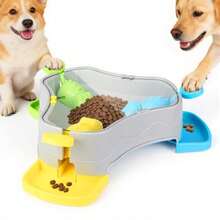 Dog Puzzle Toy, 3-In-1 Interactive Dog Puzzle Toys Press-Type Dog Treat Dispenser Toy Dog Enrichment Toy No-Slip Slow Feeder Interactive Brain Training Toys For Smart Dog Cats, 3 Colors - 3 màu Xám - Xem 1