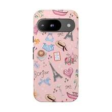 Pink Parisian Phone Case, French Floral Bow  Cover, Coquette Style - 1 Piece Of Picture Color - View 8