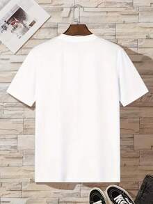 Kids' Printed T-Shirt | Action Video Game T-Shirt, Anime Style Graphic T-Shirt For Boys And Girls - Funny Cartoon Inspired T-Shirt For Boys And Girls,  Summer Casual Outfit, Retro Cartoon T-Shirt - 白色 - 查看 3