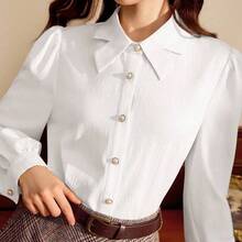 Women Blouses & Shirts - 白色的 - 查看 9