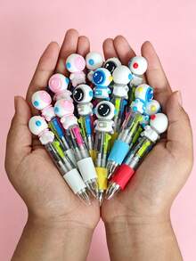 25pcs/10pcs/1 pièce Stylos à bille de fête astronaute, stylos à bille multicolores 4-en-1 pièce 0,5mm thème spatial, convenant aux employés de bureau, aux passionnés d'espace, aux cadeaux de rentrée scolaire, aux garnitures de sacs cadeaux, aux faveurs de fête astronaute, aux cadeaux d'anniversaire - Voir 6