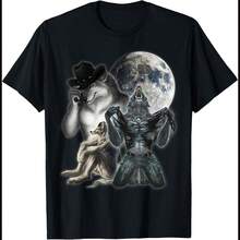 Cringe Alpha Wolf Meme Werewolf T-Shirt - Black - View 1