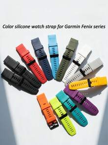 彩色矽膠手錶錶帶 (22mm, 26mm) 適用於 Fenix 系列 (Fenix8/7/7pro/7x/6/6pro/6x/5/5pro/5x),快速拆卸設計 - Fenix - 查看 2