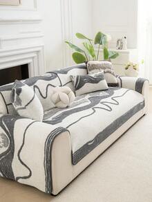 1 buah Sarung Sofa Gaya Bohemian, Bantal Sofa Desain Aneka Warna untuk Semua Musim, Alas Sofa Pelindung Ramah Hewan Peliharaan, Cocok untuk Sofa 1 Dudukan, 2 Dudukan, 3 Dudukan, dan 4 Dudukan - Grey - View 4