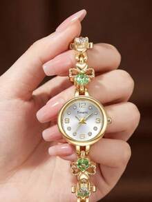 1 buah Jam Tangan Wanita Elegan dan Serbaguna dengan Mesin Quartz, Cocok untuk Pemakaian Sehari-hari - Perak - View 4