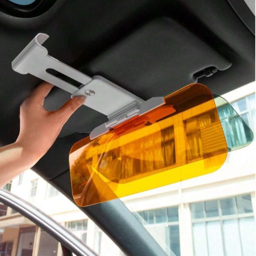 Car Sun Visor, Day & Night Anti-Glare Rearview Mirror, Car Interior Accessories For Anti-Dazzle From Headlights - A - View 1