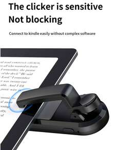 Page Turner Ring Remote Control For IPhone Kindle Android Tablets E-Readers Reading, Clicker Page Turner Remote Control - Black - View 3