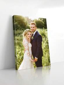 1 pieza Impresión de foto personalizada en lienzo, póster personalizado de gran tamaño, con marco de foto DIY (marco de autoensamblaje) o solo lienzo, regalo para el Día de la Madre - Multicolor - Ver 4
