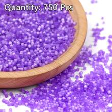 Aproximadamente 750 piezas de cuentas de vidrio de 2mm, cuentas para enhebrar para hacer joyas DIY, manualidades, decoración de bordados - Tubo de alambre de dibujo - Ver 7