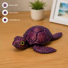 3D Printed Movable Turtle Stress Relief Toy, Segmented Joint Realistic Ocean Turtle Model With Limbs And Head, Beach Fish Tank Decor Desktop Ornament, Children's Ocean Science Educational Toy, Lucky Niche Birthday Holiday Creative Gift, Exclusive Gift For Ocean Lovers - Multicolor - View 11