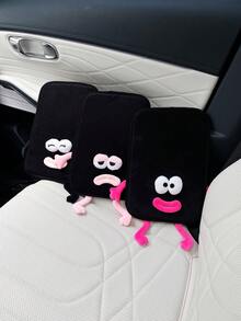 Cute Funny Car Armrest Box Pad Creative Sausage Lips Car Armrest Pad Anti-Slip Central Armrest Box Cover Pad Interior Decoration - A - View 2