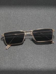 Visivana 1 Pair Men's Rectangular Metal Small Frame Vintage Street Style High-End Fashion Glasses - Multicolor - View 7