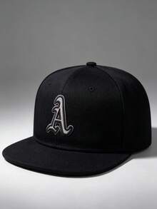 1 Pc Unisex Hip-Hop Baseball Cap With Embroidered Letter "A"; Features An Adjustable Design, Perfect For Outdoor Activities, Travel, And Running - Multicolor - View 3