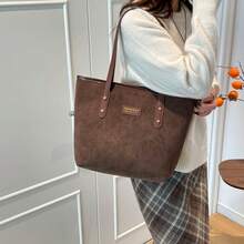 Bolso de mano moderno y versátil para mujer, estilo casual elegante con un toque de alta gama, bolso de hombro estiloso ideal para ir de compras. - blanquecino - Ver 5