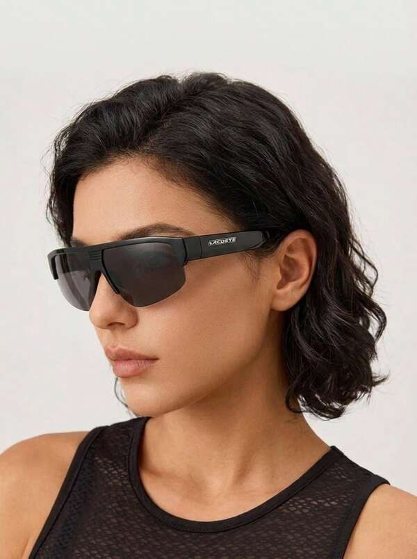 Lacoste نظارات شمسية سوداء L6003S ، أزياء شاملة للفراغ