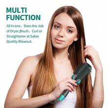 4-In-1 Hot Air Brush Hair Dryer Set | Curling, Straightening, Drying & Styling Tool With Rotating Ceramic Brush | Volumizer Blow Dryer Brush For Women | Ideal Birthday & Christmas Gift For Her | Salon-Style Results At Home - Purple - View 6