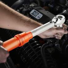 Click Torque Wrench Set, 1/4Inch Drive, 20-240 Lbf-In / 2.3-27.1N.M, Dual-Direction And Dual Range Scales, 72-Tooth, ±3% High Precision, With Bits, Sockets, Adapters, Extension Bar, Orange - 1/4 Inch - View 9