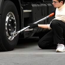 Click Torque Wrench, 3/4 Inch Drive, 100-600 Lbf-Ft / 136-814N.M, Dual-Direction Torque Wrench Set With Dual Range Scales, 48-Tooth, ±3% High Precision, Alloy Steel, For Automobile Repair - 3/4 英寸 - 查看 1