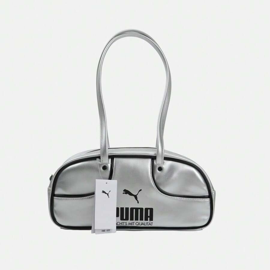 Puma Unisex Casual Outdoor Sports Shoulder Bag 09304401 - Silver - View 1