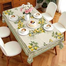1 khăn trải bàn hình chữ nhật bằng polyester, họa tiết khung chanh Pháp cổ điển, in một mặt, thích hợp cho mặt bàn, có thể giặt và tái sử dụng, phù hợp cho trong nhà, ngoài trời, sân hiên, đám cưới, tiệc tùng, ăn uống, triển lãm thủ công, trang trí tiệc. - Nhiều màu - Xem 10