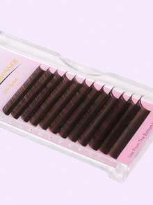 L Curl Brown Cat Eye False Eyelashes, Dark Brown/Medium Brown/Black Brown, Soft Natural Lightweight, 0.05 0.07 Faux Mink Fur, Brown Fine Eyelash Clusters, Makeup Eyelash Extensions, Voluminous Eyelash Extensions - Suitable For Beginners, Parties, Holiday Eye Makeup - L - View 4