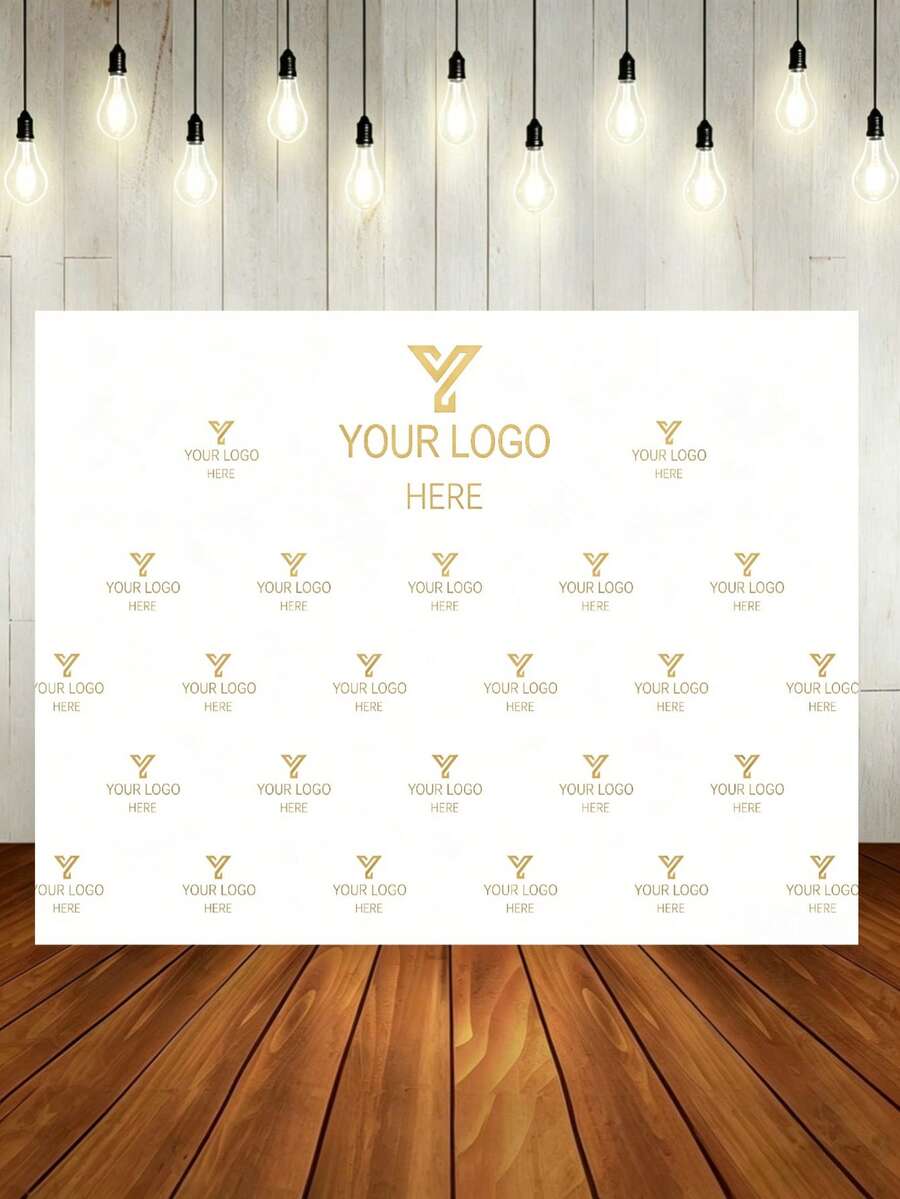 1 pieza Diseño de logotipo personalizado con fondo, adecuado para eventos empresariales, festivales, pancartas y accesorios personalizados, material de vinilo portátil y colorido