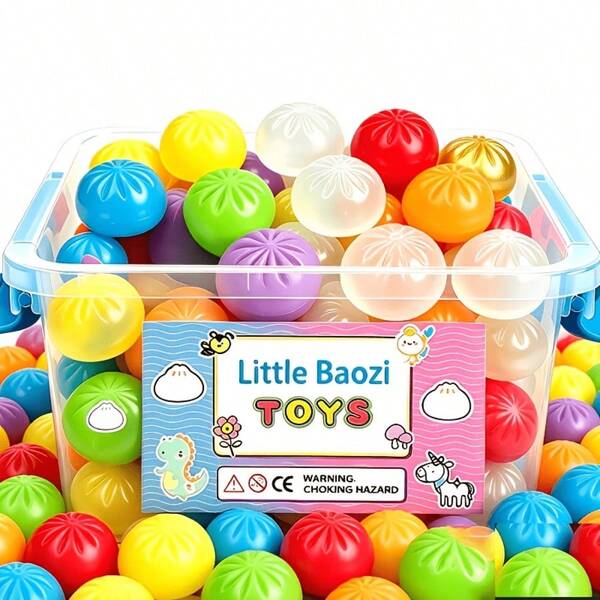 20/10/5 Pcs Colored Transparent Crystal Steamed Bun Squeezing Toys. Mini Steamed Buns, Perfect As Birthday Gifts, Classroom Prizes, Party Gifts, And Celebration Presents For Adults. (Random Colors And Styles Available.)