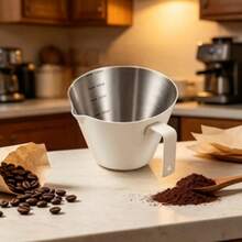 304 Stainless Steel Coffee Extraction Cup With Measurement Scale, Thick-Walled Coffee Cup, Container For Espresso Latte Art And Milk Foam, Mini Milk Pitcher For Making Espresso And Measuring - Multicolor - View 4