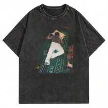 T-Shirt, Sematary T-Shirt, Designer Clothing For Men, New Arrival Tops & Tees, Short Sleeve, Crew Neck, New Arrival, Harajuku Style - 黑色 6 - 查看 1
