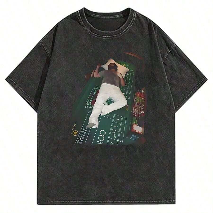 T-Shirt, Sematary T-Shirt, Designer Clothing For Men, New Arrival Tops & Tees, Short Sleeve, Crew Neck, New Arrival, Harajuku Style - 黑色 6 - 查看 1