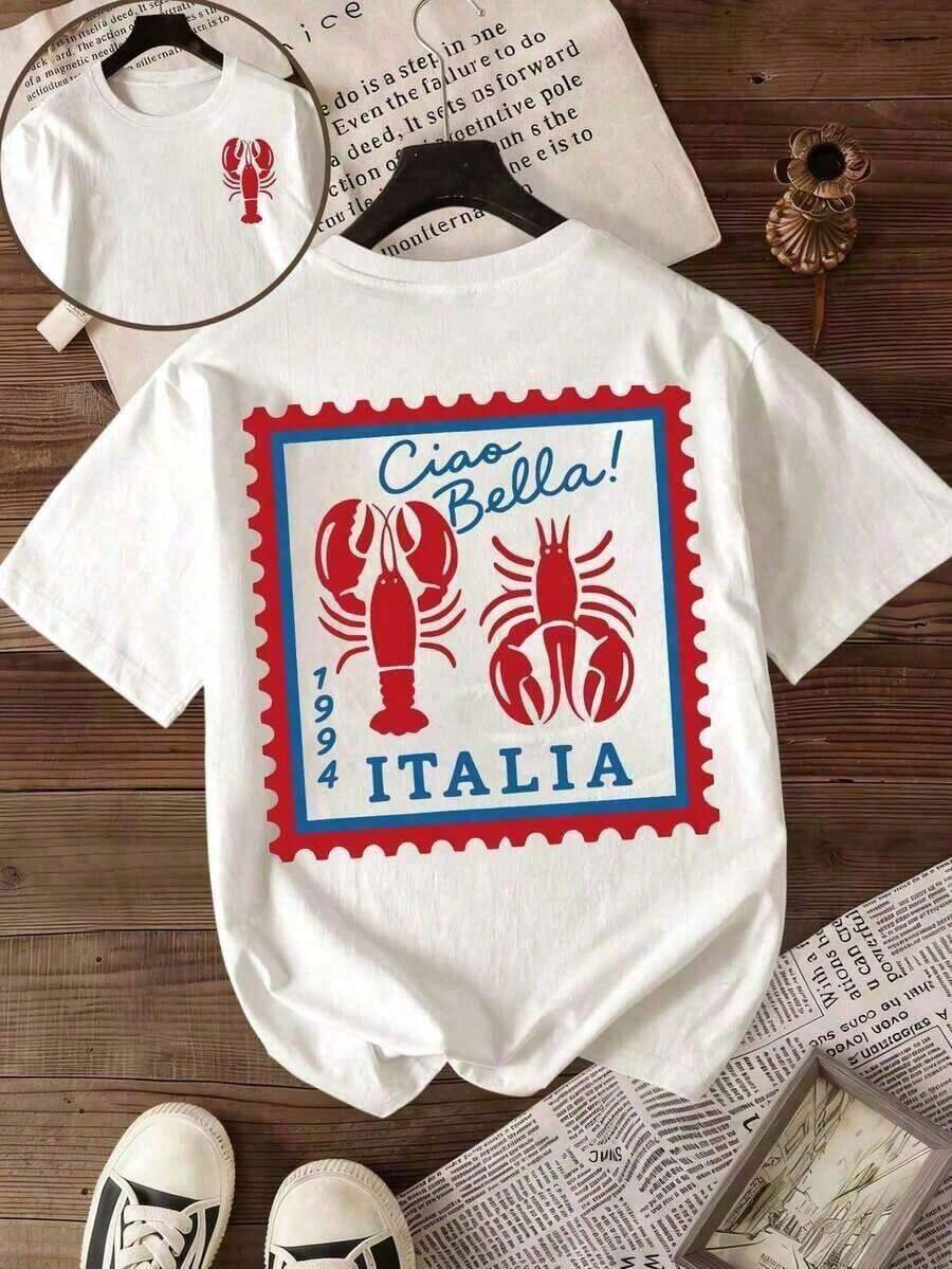 2026 New ArrivalStunning Slogan "You Are Amazing, Beautiful And Enough To Remember This" Letter Print Women Round Neck T-Shirtgoing Out Outfits Y2k Su - 白3 - 查看 1