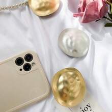 Minimalist Style Phone Holder Asymmetric Design Gold/Silver Available Desktop Stand For Watching Shows Universal Phone Accessory Premium Present - Multicolor - View 1