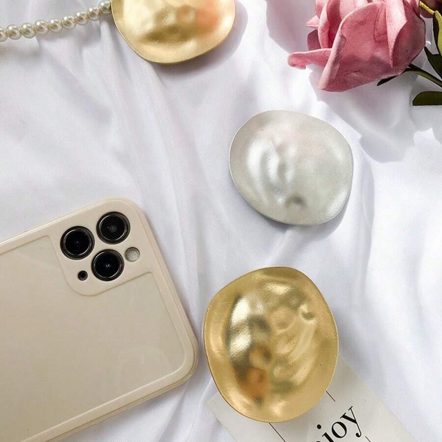 Minimalist Style Phone Holder Asymmetric Design Gold/Silver Available Desktop Stand For Watching Shows Universal Phone Accessory Premium Present - Multicolor - View 1