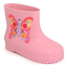 Girls' Mid-Calf Butterfly Rain Boots - Baby Pink - View 5