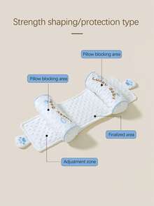 1pc Adjustable Newborn Baby Pillow, Simple Soft Brown Infant Pillow, Light Tapping Small Pillow - Multicolor - View 9