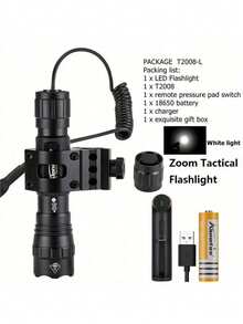Alonefire 12W Zoom Tactical Flashlight Powerful Outdoor Travel Hunting Camping Fishing Hiking Mounts Remote Switch High Power Torch Light - Multicolor - View 11