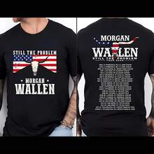 Vintage Morgan WallenSSS Still The Problem Tour 2026 T-Shirt - Black - View 1