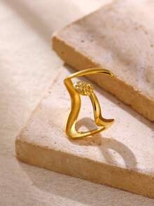 Anillos de serpiente de acero inoxidable para mujeres y hombres, color dorado, anillo de dedo ajustable, joyería vintage gótica y estética - Amarillo Oro - Ver 2