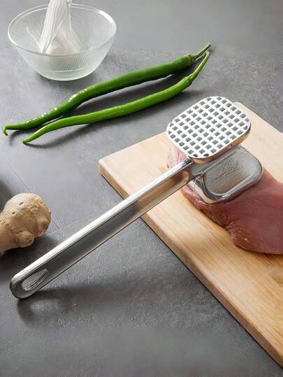 1pc Square Meat Tenderizer, Steak Tenderizer, Suitable For Large Cuts Of Meat, Home Meat Tenderizer, Beef Meat Mallet, Double-Sided Meat Tenderizer