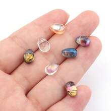 1 Strand 6*9mm Shiny Coated Teardrop Glass Beads, Approx. 95pcs, Hanging Artificial Crystal Glass Beads - Jewelry Making DIY Beads Accessories, DIY Special Bracelets, Earrings, Hair Accessories, Headwear, Pendants, Charms And Crafts - Water Drops - View 5