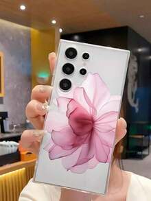 1 Piece Soft Phone Case With White Lily Flower And Butterfly, Compatible With Huawei Honor, , Galaxy A04e/12/A13/A14/A34/A50/A52/A53/A54/S21/S22/S23/S24/S25/S25Ultra, 6A/7A/8A, 12T/13T, International Version, Not Domestic Version, Spring Gift - 透明 10 - 查看 4