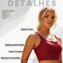 Acqua Bronze Women's Fitness Gym Top With Thin Straps And Elastic Lined, Zero Transparency Essential - 紫紅色 - 查看 2